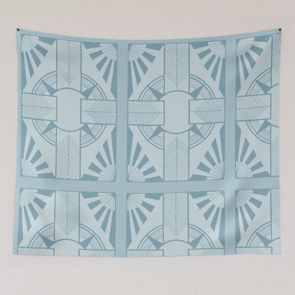 Item preview, Blue Art Nouveau  designed and sold by redstitchlab.