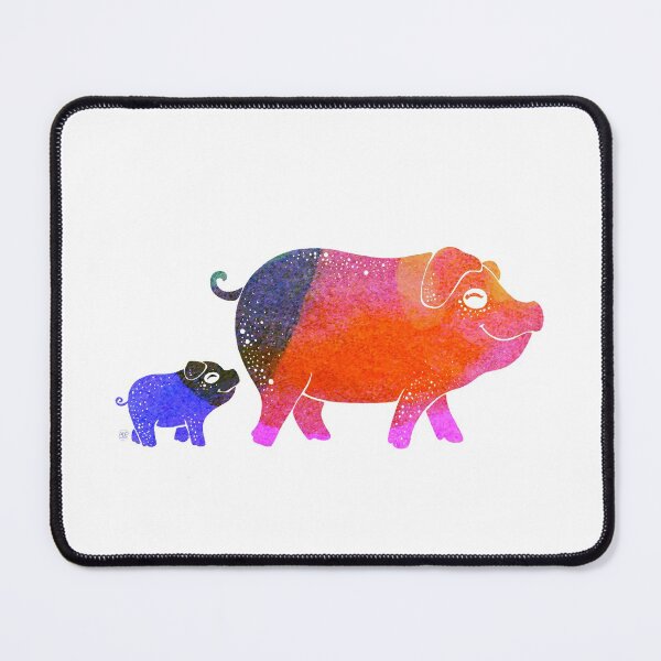 Item preview, Pig mum and baby (color) designed and sold by adeillustrator.