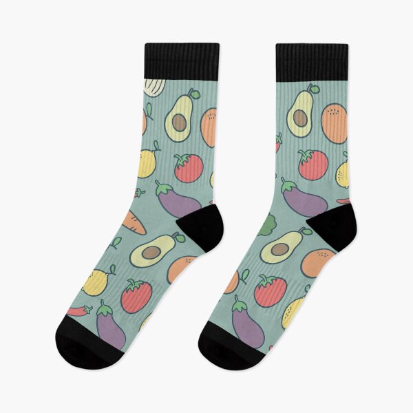 Aperçu de l'œuvre Motif Fruits et Légumes Vegan créée et vendue par MrBoneDesign.