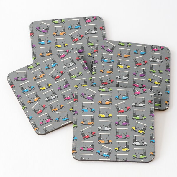 Item preview, Golf Carts on Gray designed and sold by CheekyChicChic.