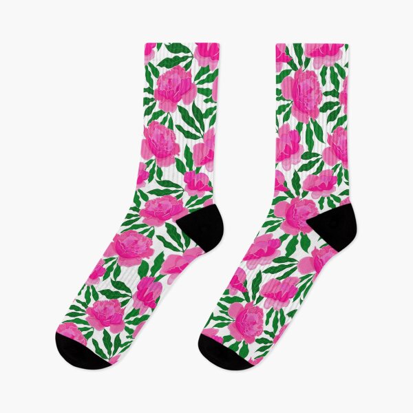 Item preview, Pink peonies on white background. designed and sold by Natalya Alexandrou.