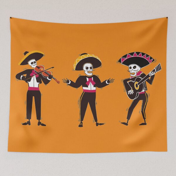 Item preview, Mexican musician skeleton designed and sold by Dynamitebucket.