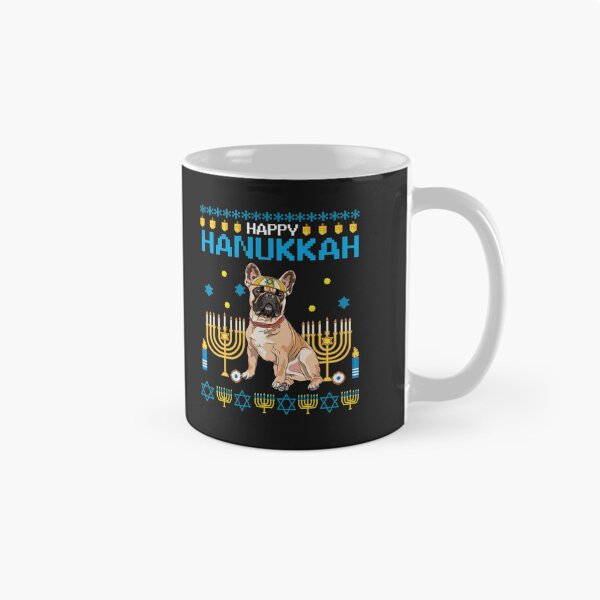 Item preview, Bulldog Chanukah Jewish Ugly Hanukkah Sweater Pajama T Shirt designed and sold by Bobby-Bancel.