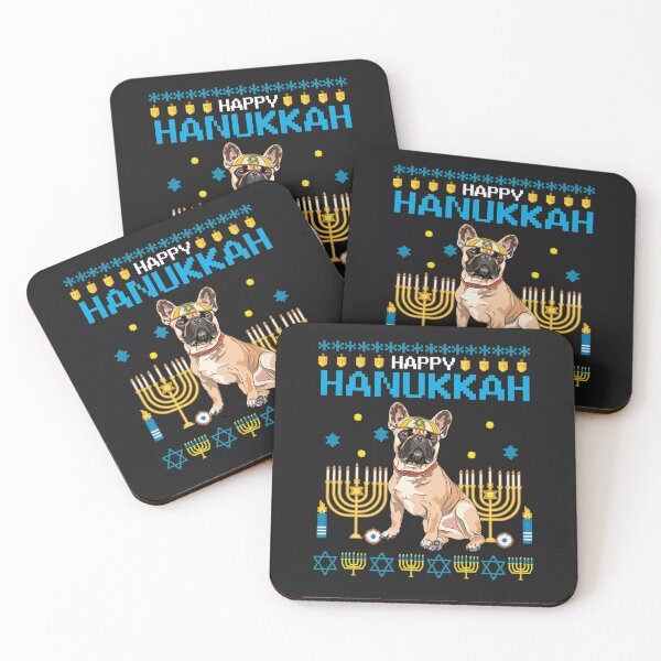 Item preview, Bulldog Chanukah Jewish Ugly Hanukkah Sweater Pajama T Shirt designed and sold by Bobby-Bancel.