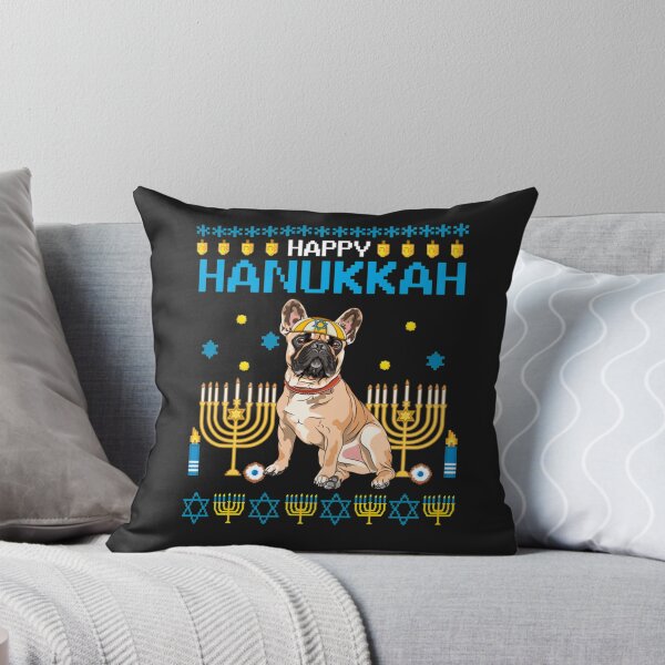 Item preview, Bulldog Chanukah Jewish Ugly Hanukkah Sweater Pajama T Shirt designed and sold by Bobby-Bancel.