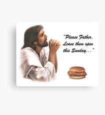 Jesus Chick-fil-a Canvas Print