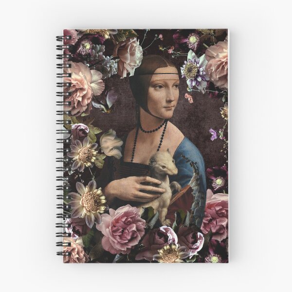 Item preview, Lady with an Ermine and flowers Botanical Night Garden Nightgarden designed and sold by UtArt.