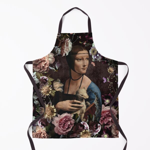 Item preview, Lady with an Ermine and flowers Botanical Night Garden Nightgarden designed and sold by UtArt.