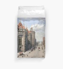 Niagara Street, Buffalo, 1908 Duvet Cover