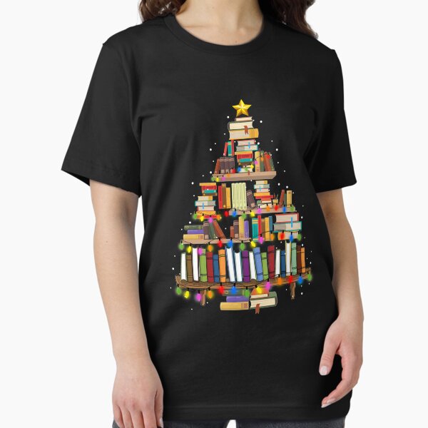Item preview, Christmas Library Tree Gift For Librarian And Book Lover T Shirt designed and sold by Bobby-Bancel.