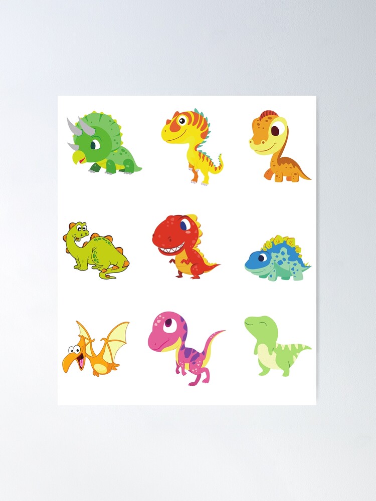 Happy Little Dinosaurs Poster for Sale by YANAY-FASHION