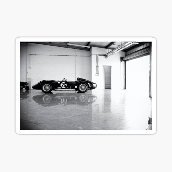 Old Maserati in Garage Sticker