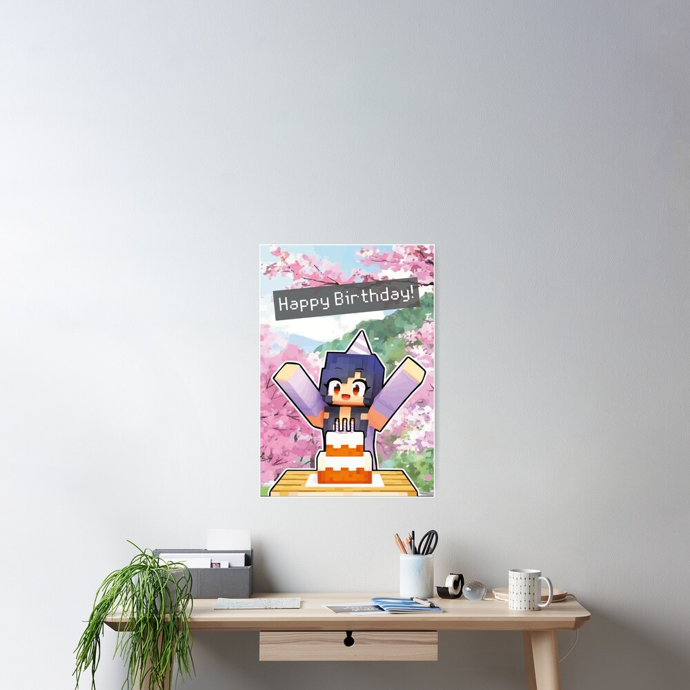 Aphmau Birthday Card Poster For Sale By Mysteryfactory Redbubble