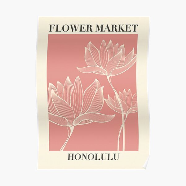 Flower Market Honolulu Poster