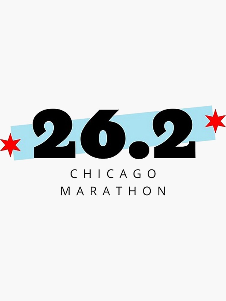 "chicago marathon" Sticker for Sale by Contrerasmre Redbubble