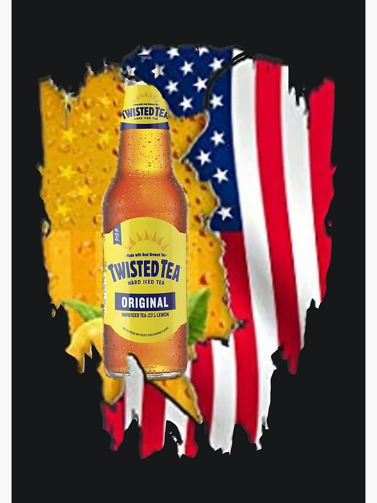Carte de vœux for Sale avec l'œuvre « Twisted Tea Bière Drapeau Américain 4  juillet » de l'artiste SethNelsano
