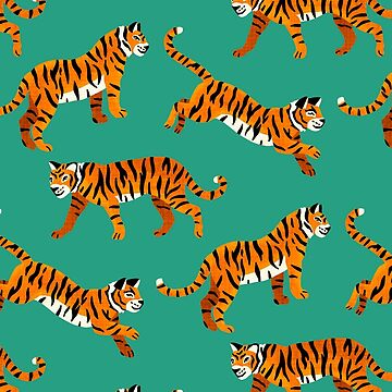 Bengal Tigers - Sea Green Scarf for Sale by TigaTiga