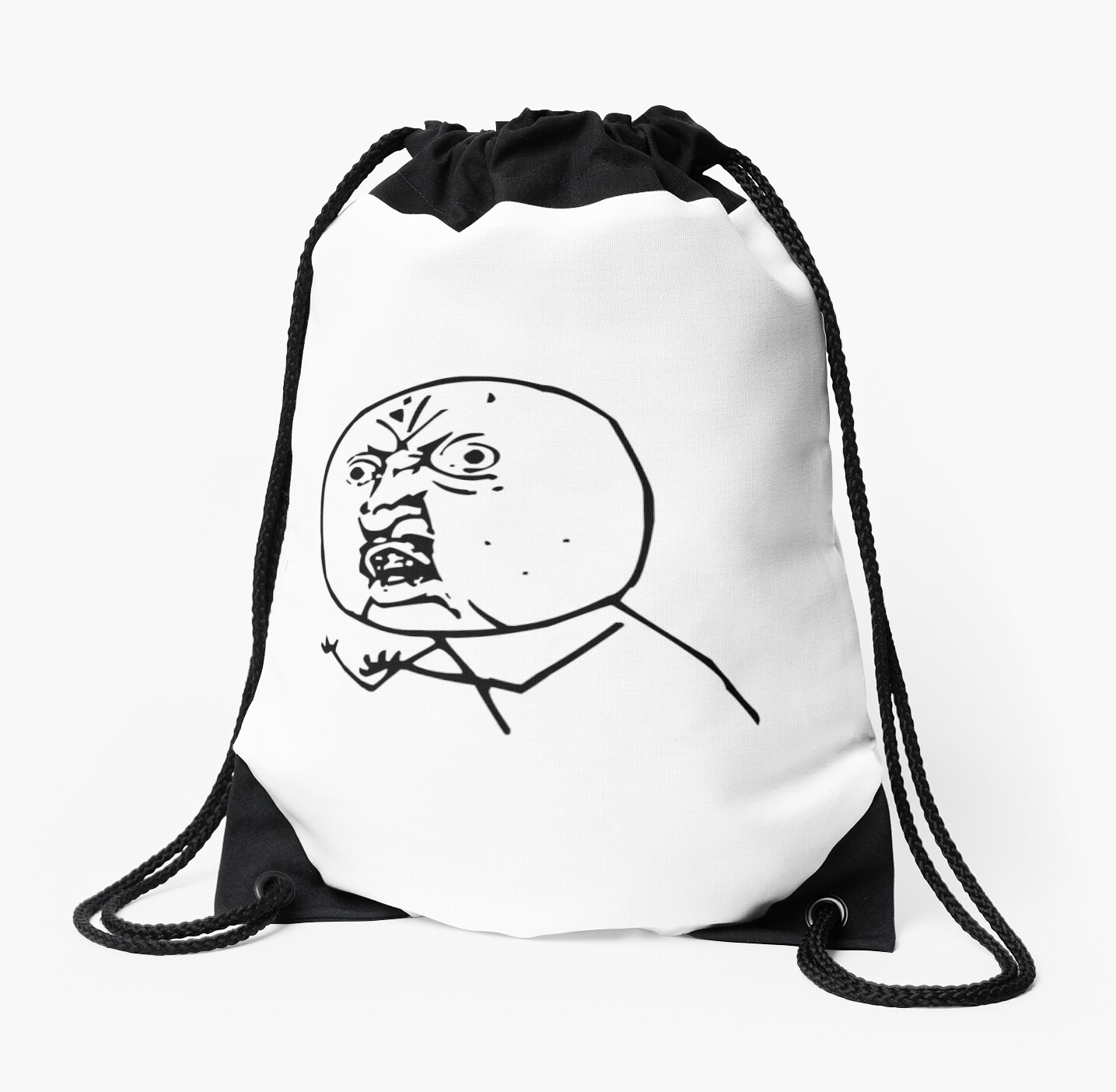 Why You No Meme Face Drawstring Bags By Caddystar Redbubble