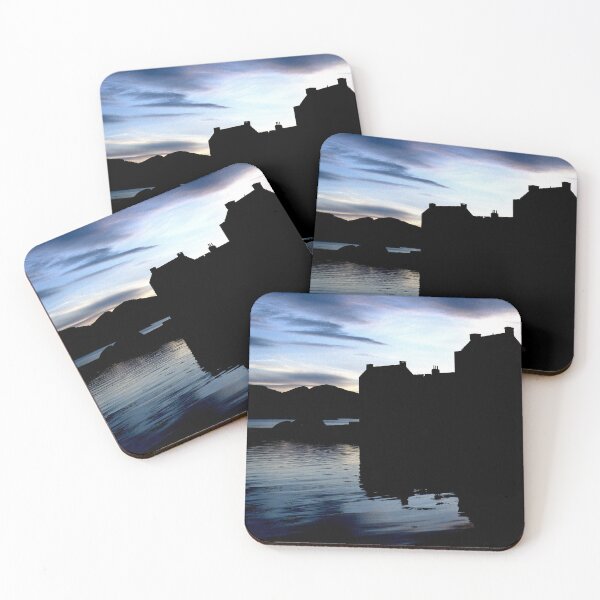 Item preview, Eilean Donan Castle sunset Scotland silhouette designed and sold by dunxs.