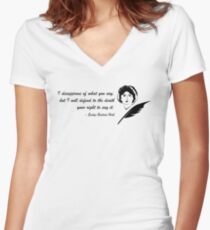 Evelyn Beatrice Hall quote Women's Fitted V-Neck T-Shirt