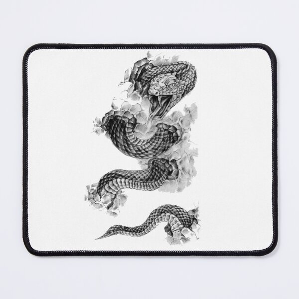 Item preview, snake lover reptile snake island art black and white designed and sold by SuyogDesign.