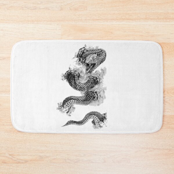 Item preview, snake lover reptile snake island art black and white designed and sold by SuyogDesign.