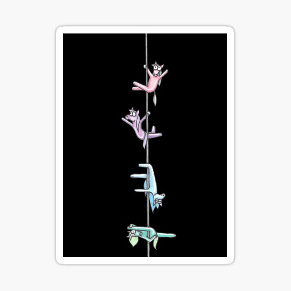 Pole Dancing Ponies (Version Two) Sticker