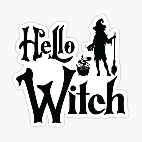Hello Witch Sticker