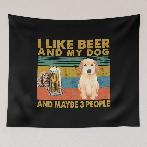 Item preview, I Like Beer & My Dogs & Maybe 3 People Funny Hunter Drinker designed and sold by fatboys.