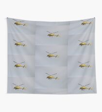 Yellow Helicopter Wall Tapestry