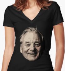 Bill Murray - Portrait Women's Fitted V-Neck T-Shirt
