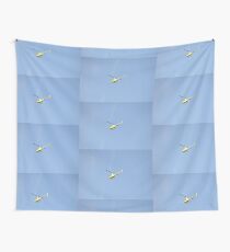 Yellow R44 Helicopter Wall Tapestry