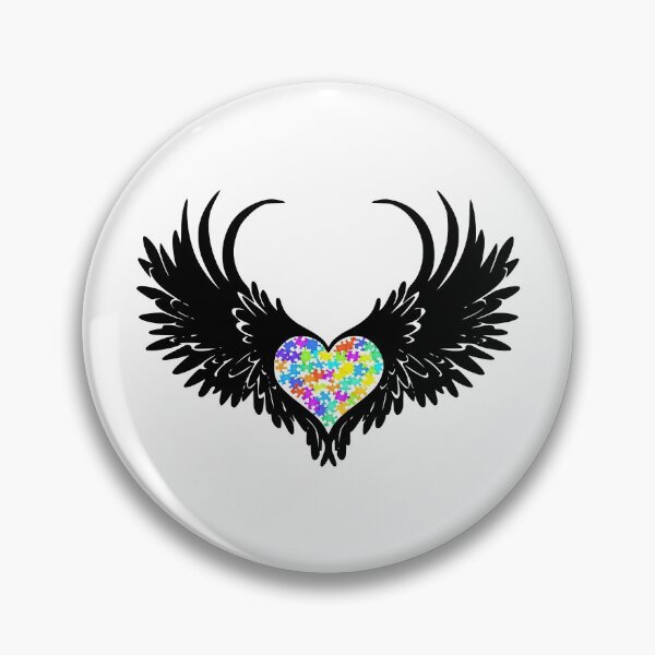 Item preview, Autism Puzzled Heart Angel Wings #1 designed and sold by Hypnotees.