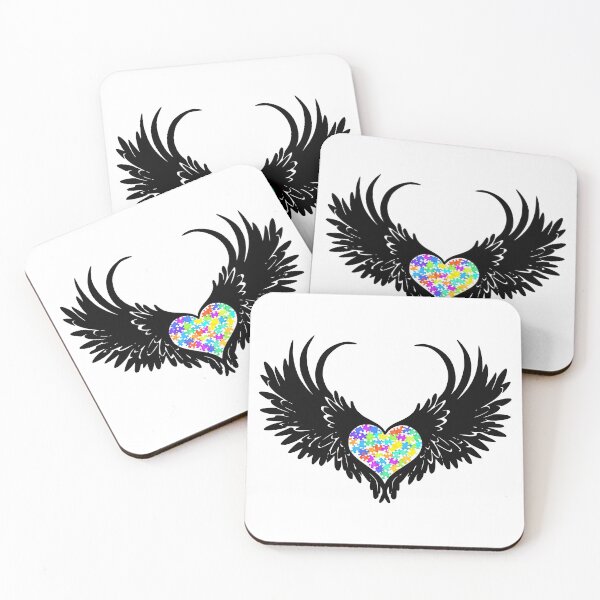 Item preview, Autism Puzzled Heart Angel Wings #1 designed and sold by Hypnotees.