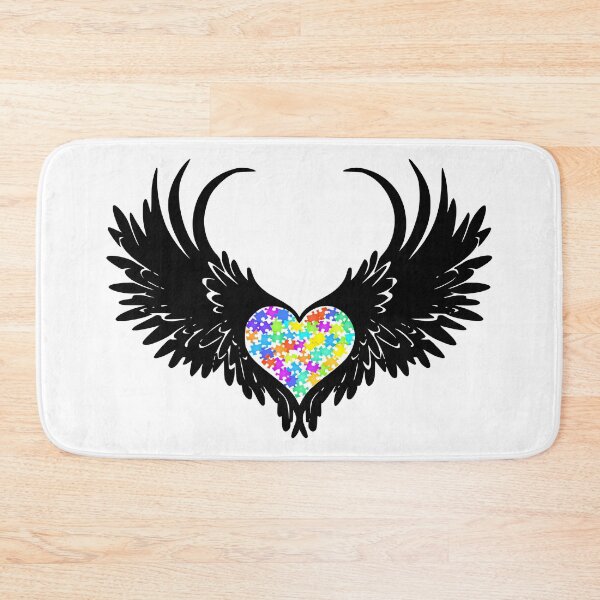 Item preview, Autism Puzzled Heart Angel Wings #1 designed and sold by Hypnotees.