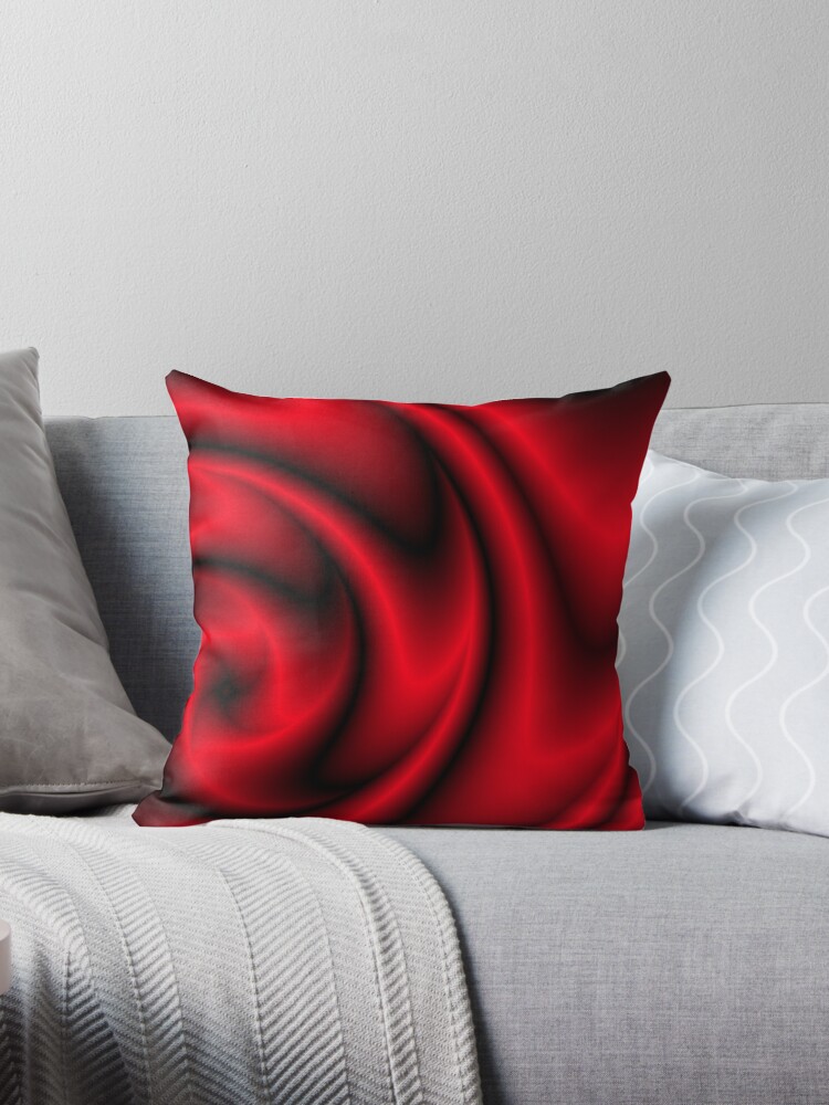 Decorative Red And Black Throw Pillow for Sale by FantasySkyArt