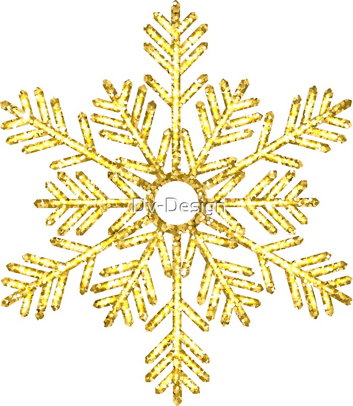 “Golden Snowflake” Stickers by Dv-Design | Redbubble