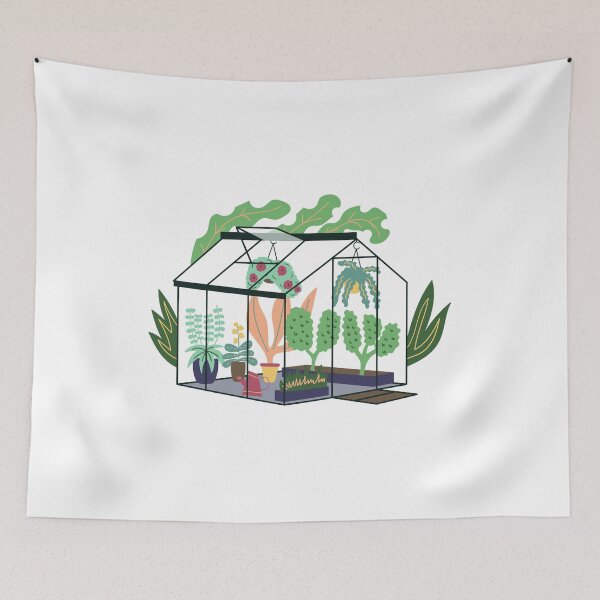 Item preview, Greenhouse Building Nature - Hanging Planters designed and sold by SugarrMonkey.