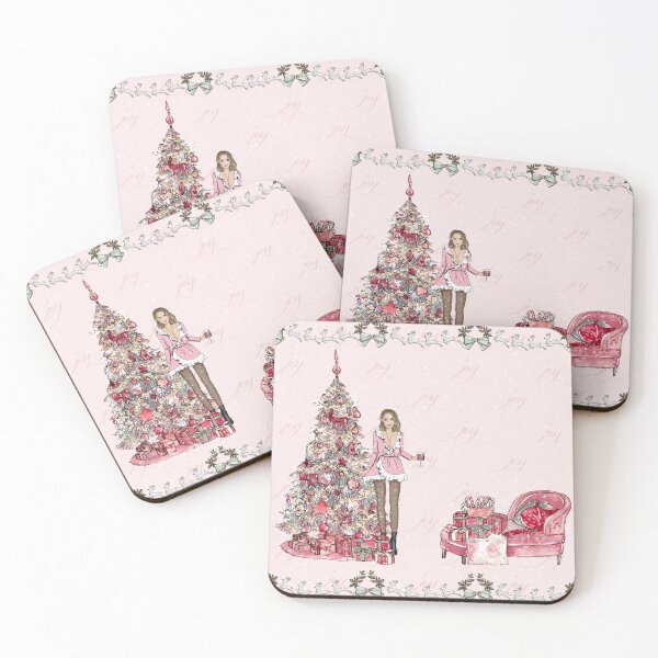 Item preview, Beautiful Pink Christmas Design designed and sold by WolfberryStore.