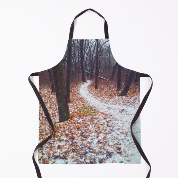 Item preview, Path covered with snow and leading through a forest, natural background  designed and sold by helenkaiy.