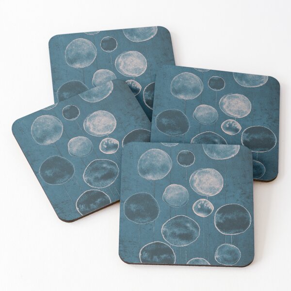 Item preview, Ball flowers blue designed and sold by ANNblick.