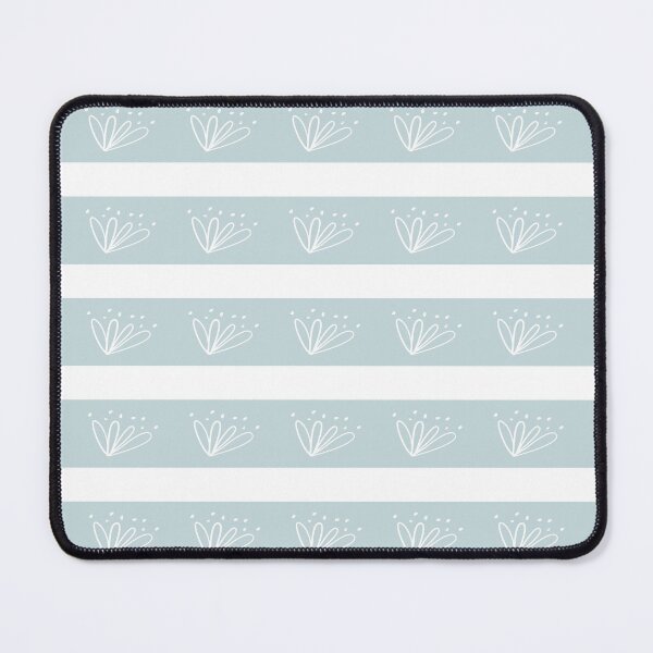 Item preview, Blue and White stripe with White whimsical flower designed and sold by ShirleyLab.