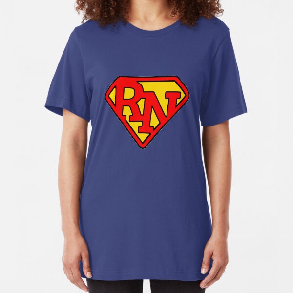 Super Nurse RN Symbol Slim Fit T-Shirt