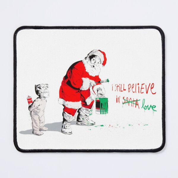 Item preview, I Still Believe In Love | Santa Claus - Ironic Graffiti Christmas Gift designed and sold by WE-ARE-BANKSY.