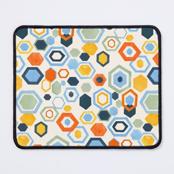 Item preview, Scattered Gouache Hexagons designed and sold by TigaTiga.