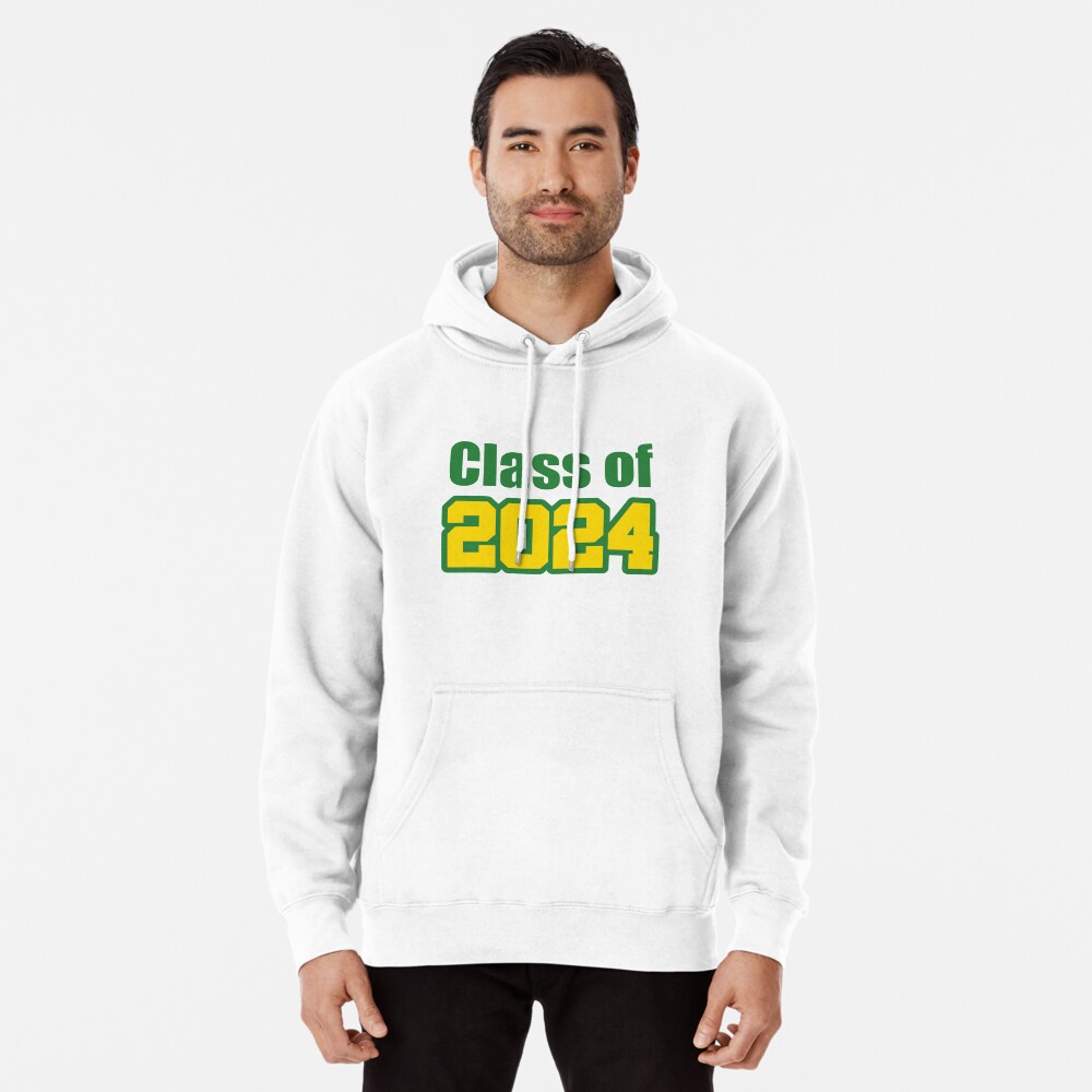 "Class of 2024 green gold" Pullover Hoodie by pucksters Redbubble