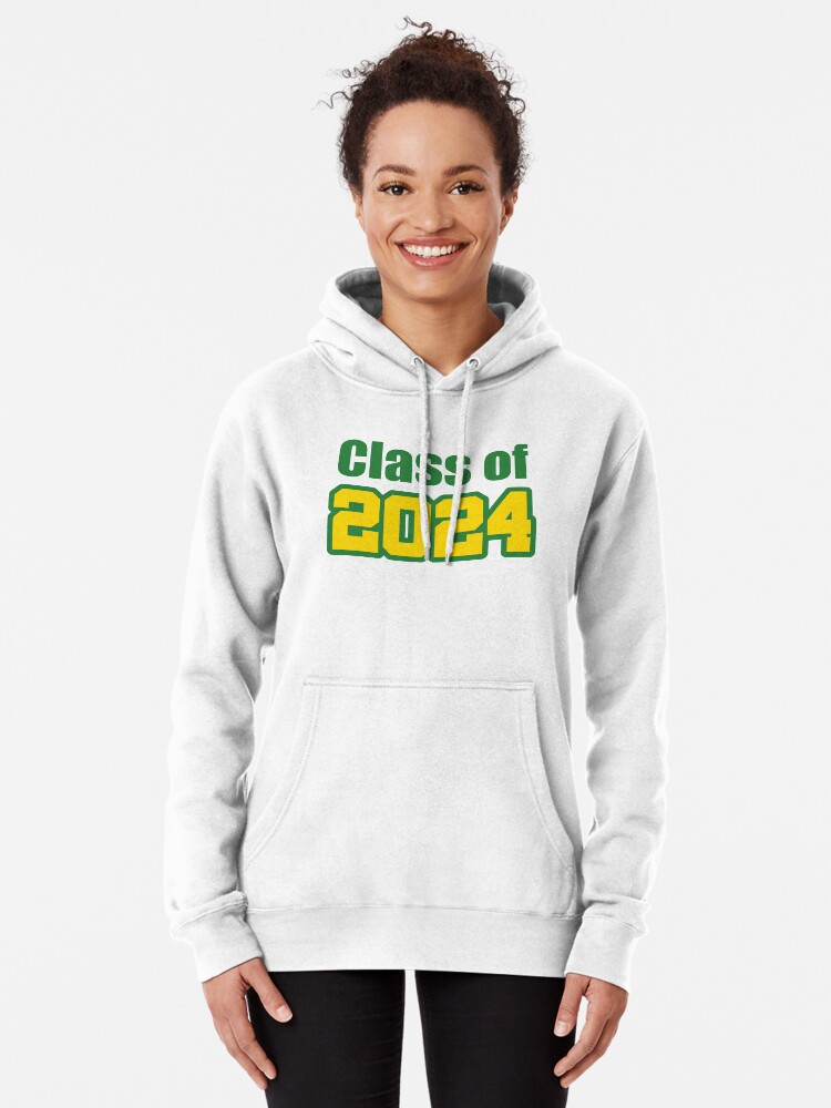 "Class of 2024 green gold" Pullover Hoodie by pucksters Redbubble