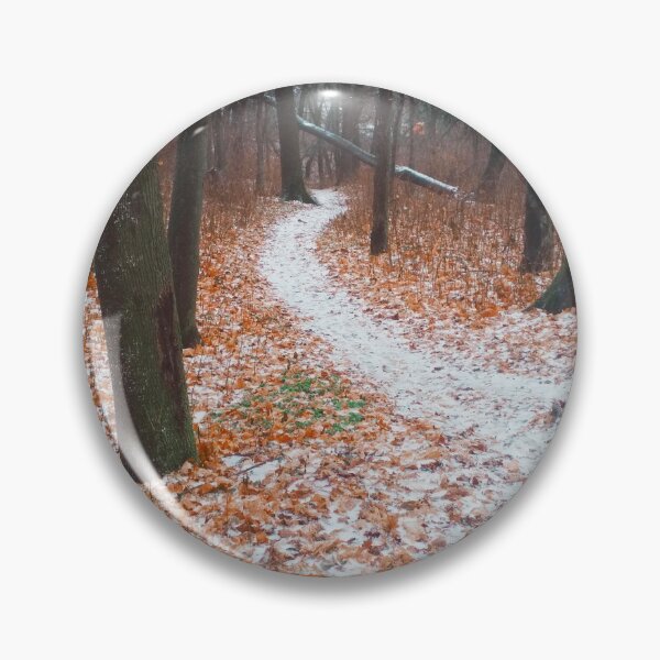 Item preview, Path covered with snow and leading through a forest, natural background  designed and sold by helenkaiy.