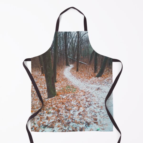 Item preview, Path covered with snow and leading through a forest, natural background  designed and sold by helenkaiy.