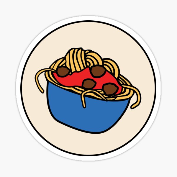"Spaghetti Pasta and Meatballs" Sticker for Sale by DanandDee Redbubble